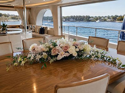 yacht flowers